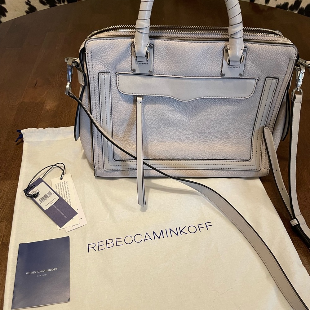Rebecca Minkoff White/Grey Hand Bag - New condition, only used a few times.